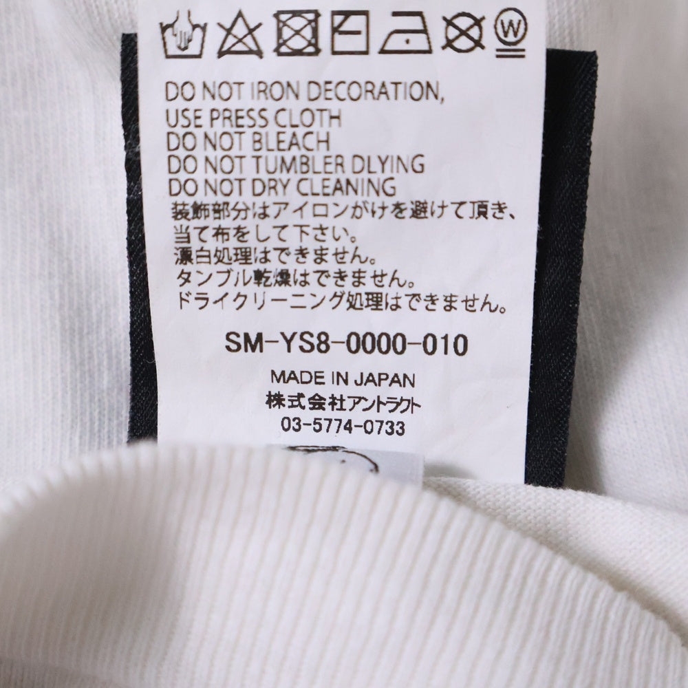 SAINT MICHAEL(セントマイケル) 24SS SS TEE MONEY ヴィンテージ加工 マネー プリント半袖Tシャツ クルーネックカットソー ホワイト SM-YS8-0000-010