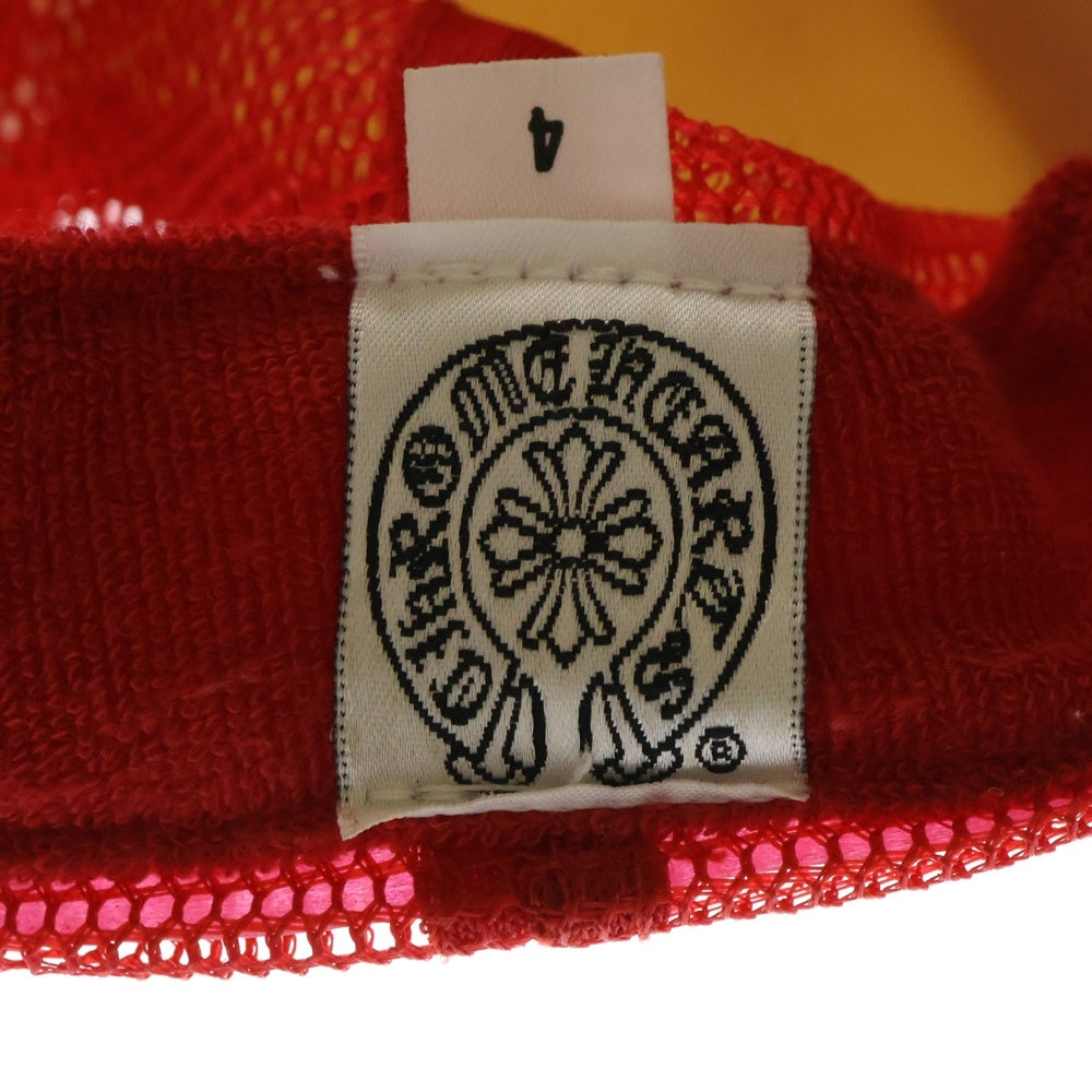 CHROME HEARTS(クロムハーツ) TRUCKER CAP オールド FUCKパッチ メッシュトラッカーキャップ ホワイト/レッド