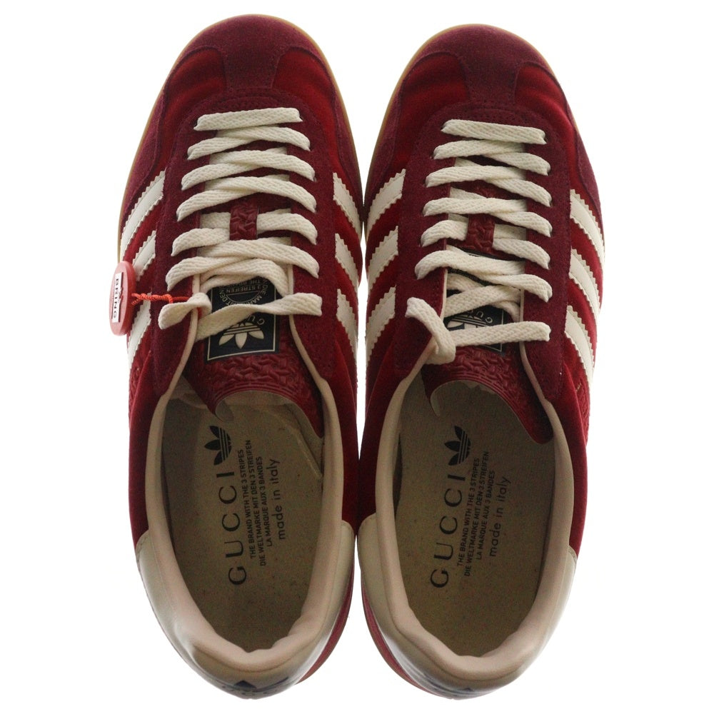 GUCCI(グッチ) ×adidas GAZELLE アディダス ガゼル ローカットスニーカー レッド US9/27.0cm