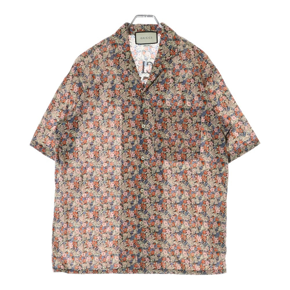 GUCCI(グッチ) GUCCI LIBERTY フラワープリント オープンカラー半袖シャツ マルチカラー 636407 ZAFKZ
