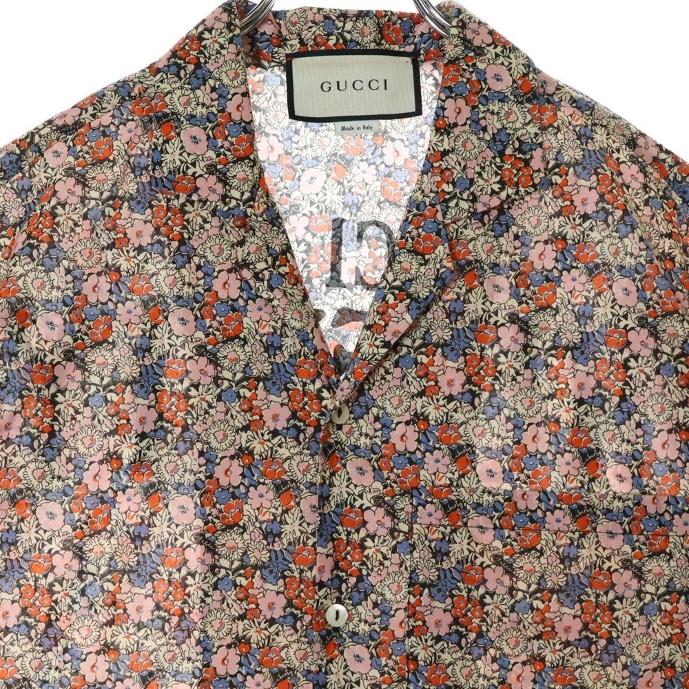 GUCCI(グッチ) GUCCI LIBERTY フラワープリント オープンカラー半袖シャツ マルチカラー 636407 ZAFKZ