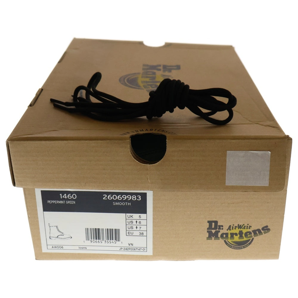 Dr.Martens(ドクターマーチン) PEPPERMINT GREEN SMOOTH 8ホール レザーブーツ グリーン 26069983 レディース