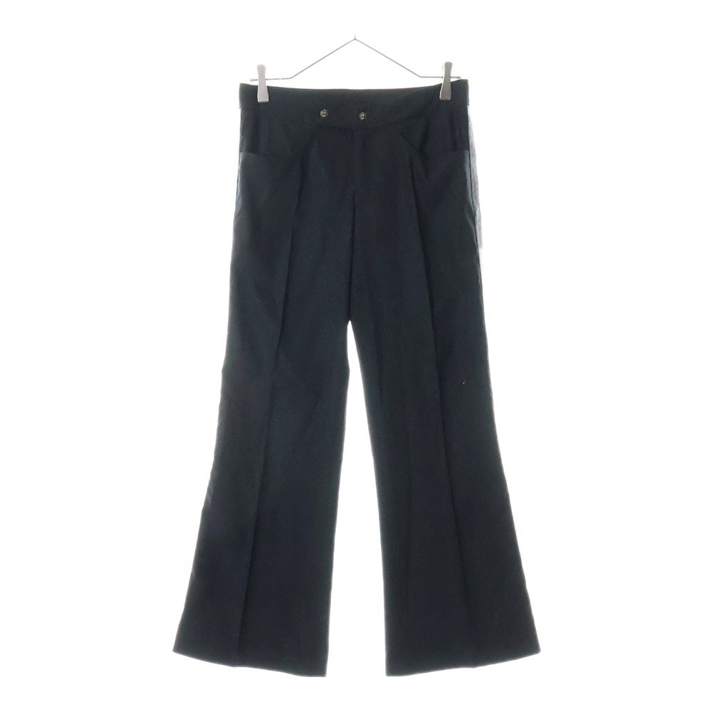 CHROME HEARTS(クロムハーツ) TAXEDO V1J SIDE サイドレザーライン入り タキシードパンツ スラックスパンツ レディース ブラック