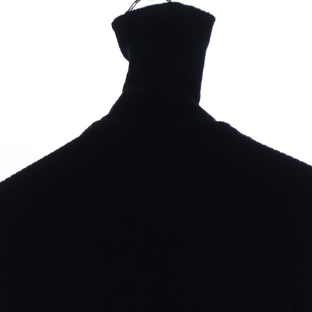 CHROME HEARTS(クロムハーツ) M CASH TRTLE ZIP タイニーCHクロス クロスパッチ付き カシミヤ タートルネックセーター ニット レディース ブラック アフター