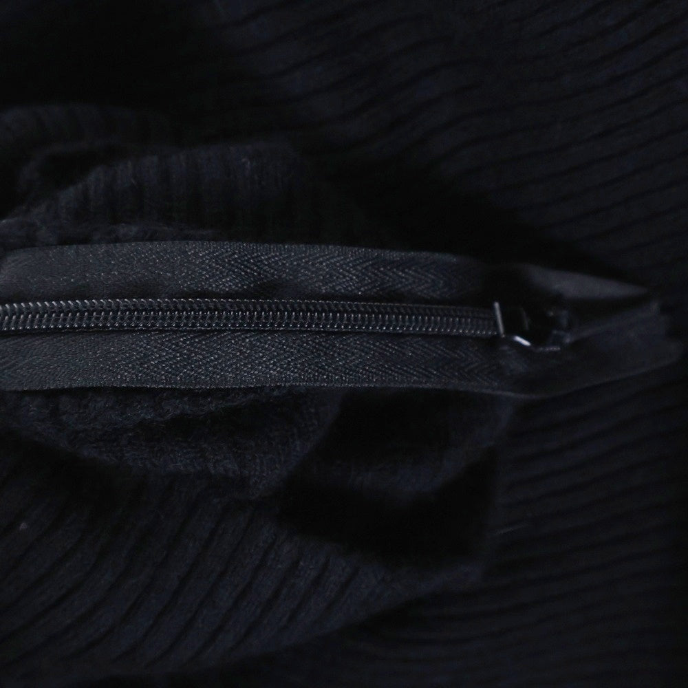 CHROME HEARTS(クロムハーツ) M CASH TRTLE ZIP タイニーCHクロス クロスパッチ付き カシミヤ タートルネックセーター ニット レディース ブラック アフター