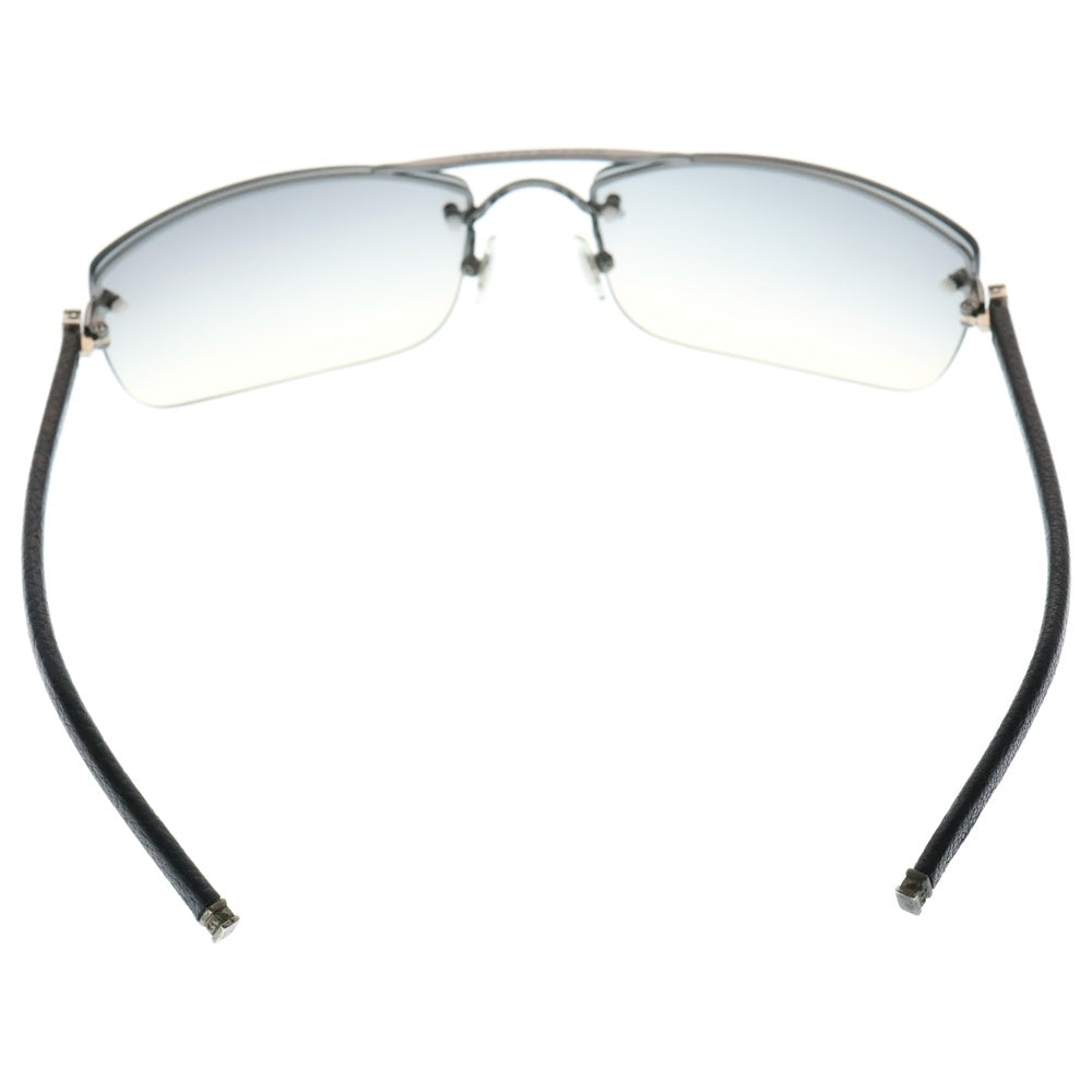 CHROME HEARTS(クロムハーツ) AMPED アンペッド レザーフレーム チタニウム サングラス アイウェア 眼鏡 ブラック/シルバー