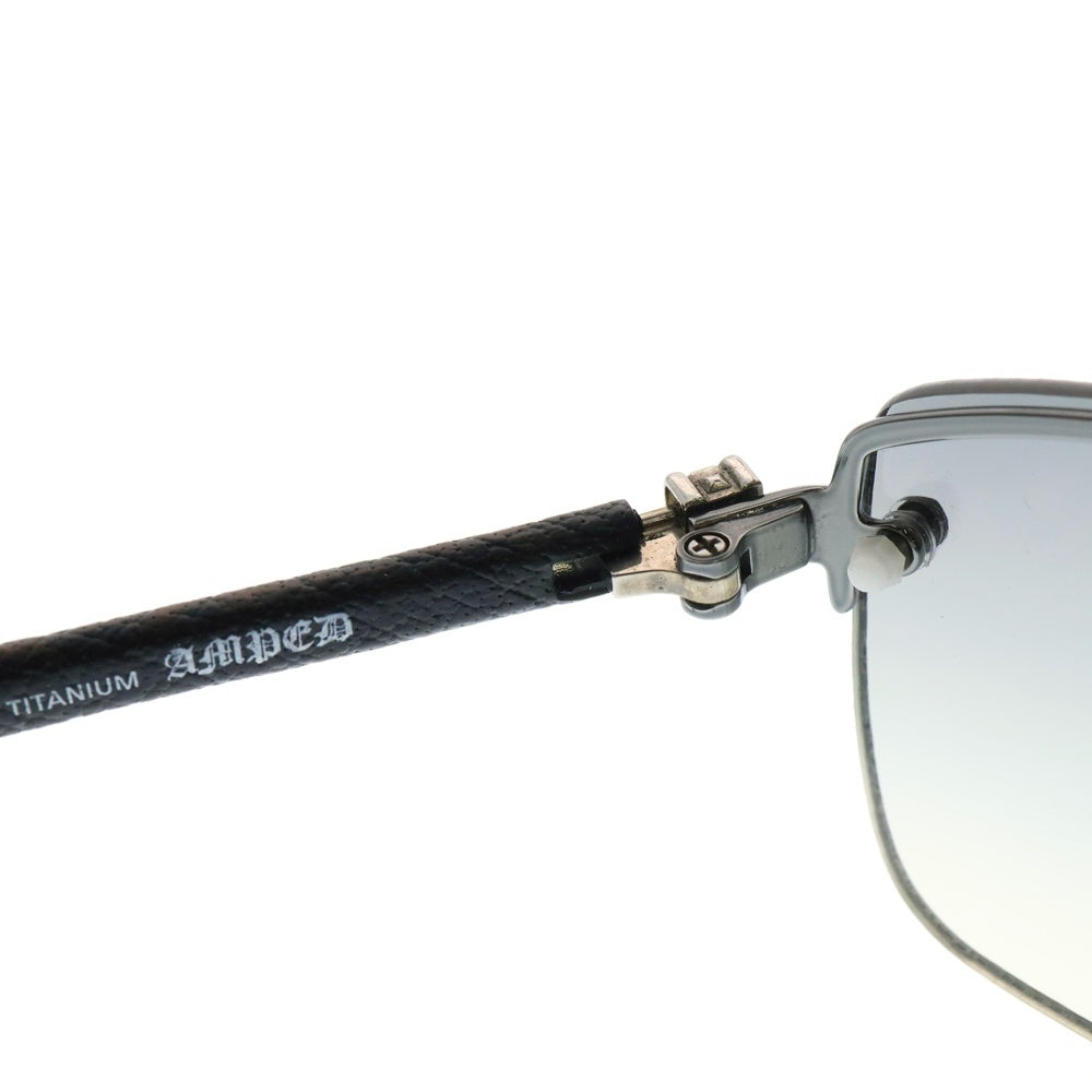 CHROME HEARTS(クロムハーツ) AMPED アンペッド レザーフレーム チタニウム サングラス アイウェア 眼鏡 ブラック/シルバー