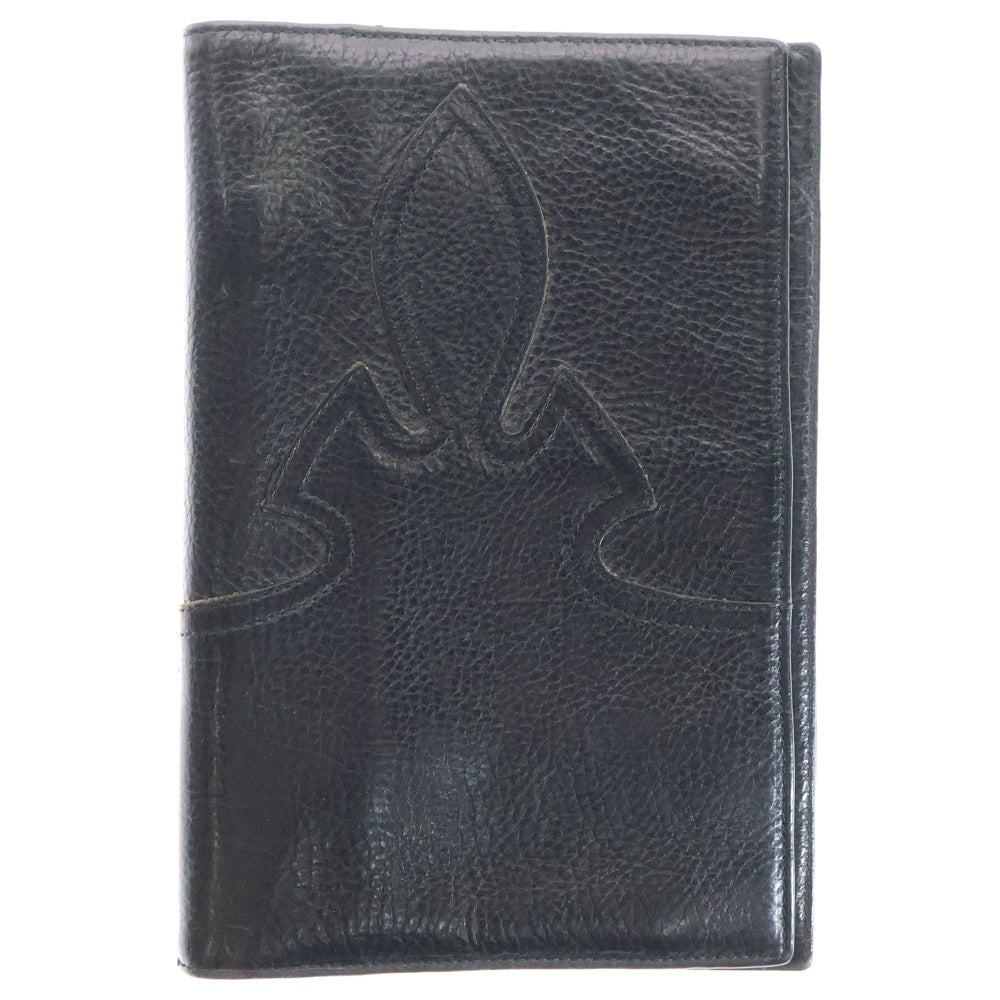 CHROME HEARTS(クロムハーツ) LS NOTEPAD ノートパッド フレアニーレザーブックカバー アジェンダ ブラック
