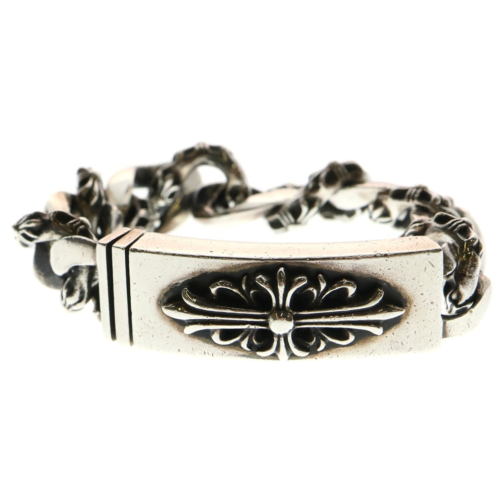 CHROME HEARTS(クロムハーツ) ID FLORAL CRS フローラルクロスIDファンシーリンク ブレスレット 11LINK シルバー BCA166