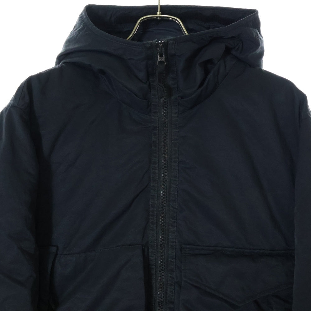 STONE ISLAND(ストーンアイランド) 22AW OPAQUE NYLON TWILL DOWN フード付 ナイロン ダウンジャケット ブラック 771541421