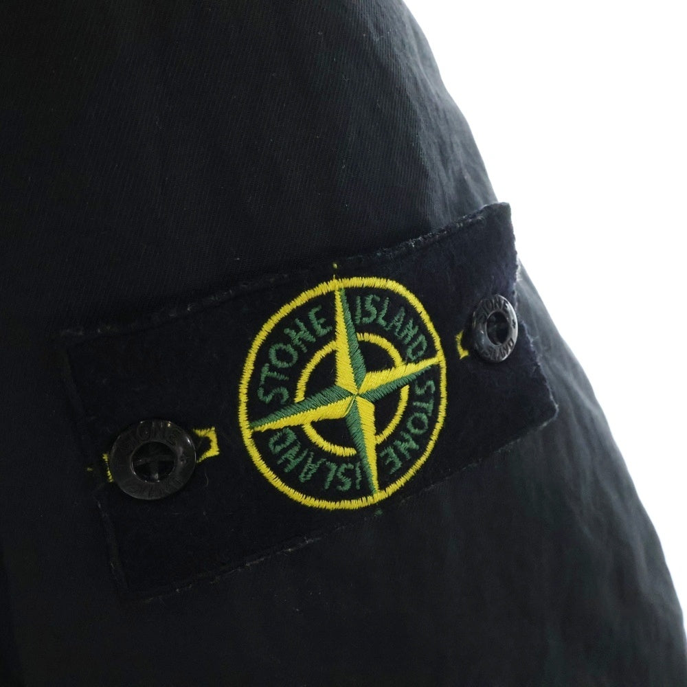 STONE ISLAND(ストーンアイランド) 22AW OPAQUE NYLON TWILL DOWN フード付 ナイロン ダウンジャケット ブラック 771541421