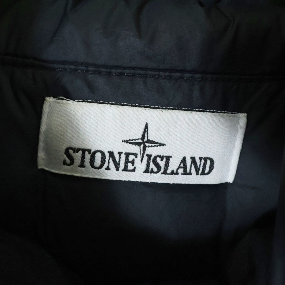 STONE ISLAND(ストーンアイランド) 22AW OPAQUE NYLON TWILL DOWN フード付 ナイロン ダウンジャケット ブラック 771541421