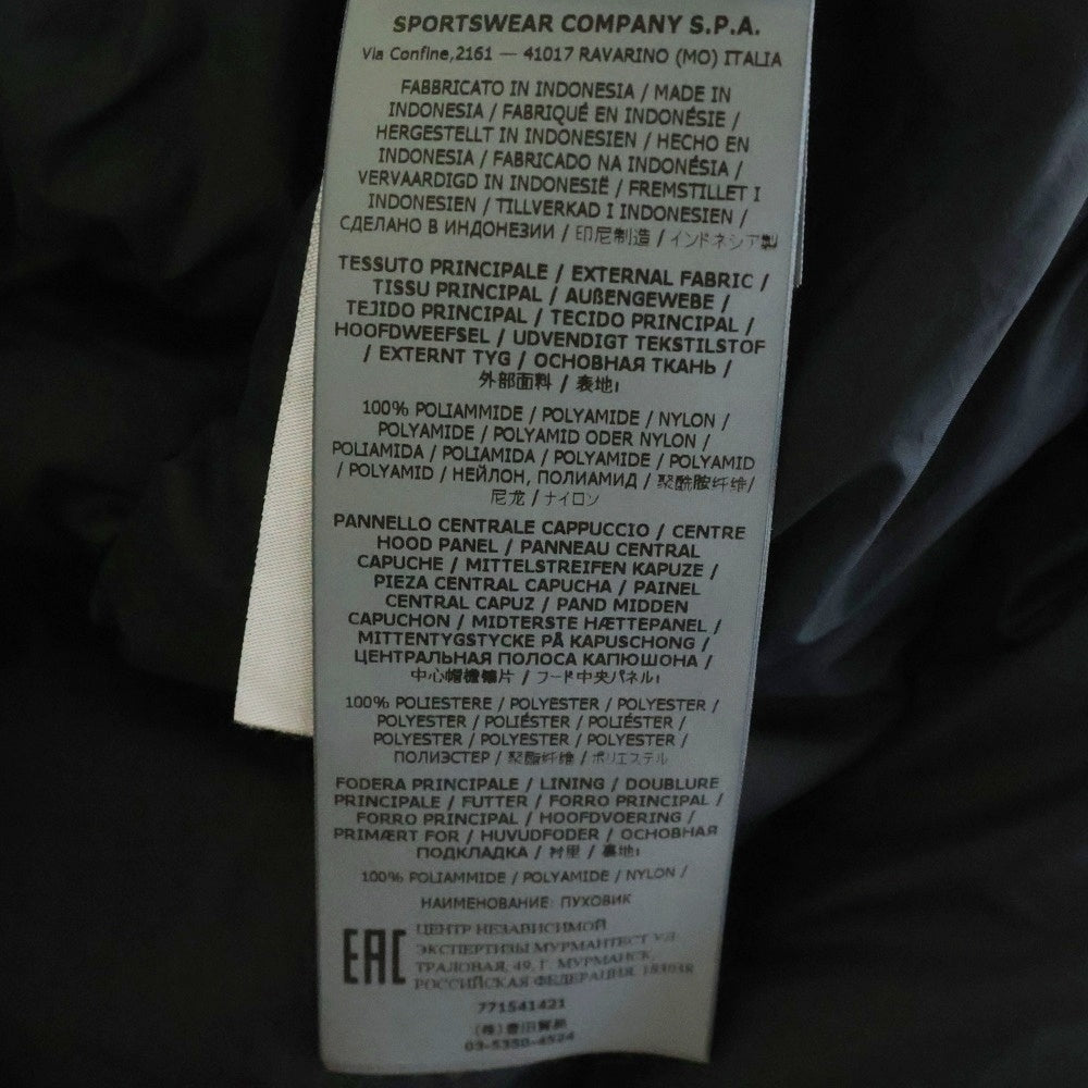 STONE ISLAND(ストーンアイランド) 22AW OPAQUE NYLON TWILL DOWN フード付 ナイロン ダウンジャケット ブラック 771541421