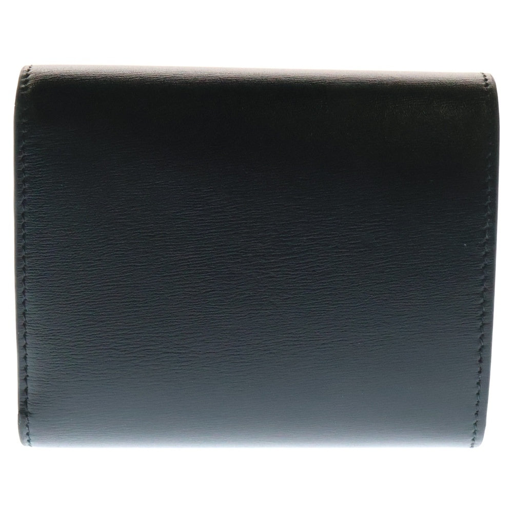 CELINE(セリーヌ) トリオンフ レザー コンパクトウォレット 財布 ブラック レディース