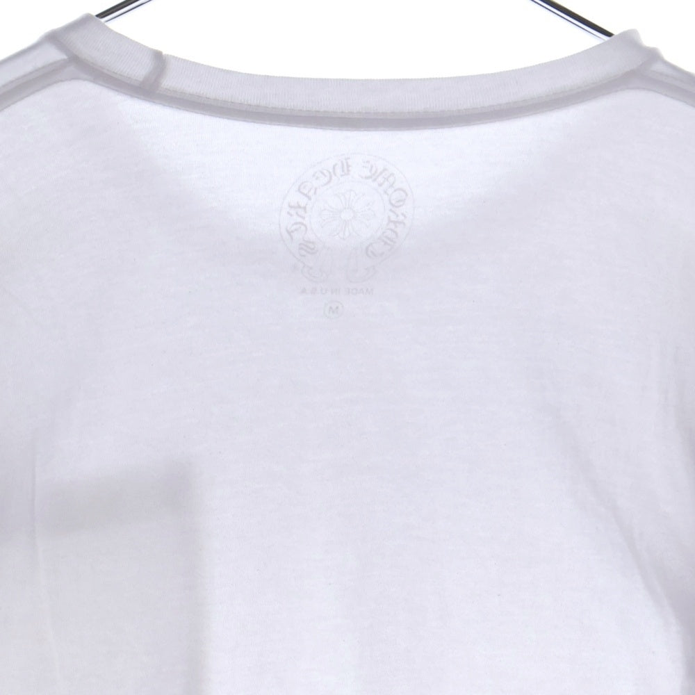 CHROME HEARTS(クロムハーツ) Neck Logo L/S Tee ネックロゴ プリント長袖Tシャツ カットソー ホワイト