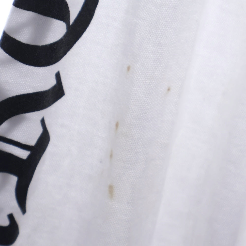 CHROME HEARTS(クロムハーツ) Neck Logo L/S Tee ネックロゴ プリント長袖Tシャツ カットソー ホワイト