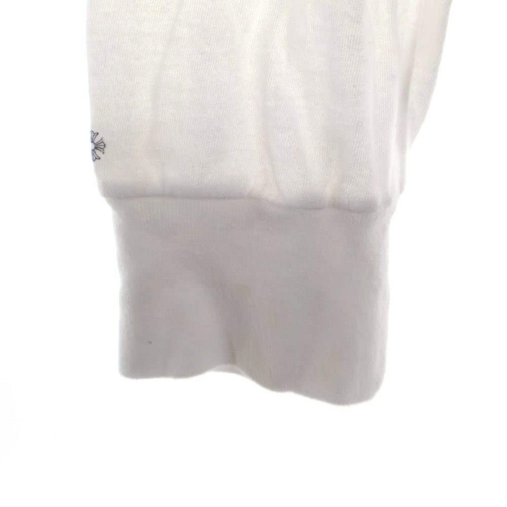 CHROME HEARTS(クロムハーツ) Neck Logo L/S Tee ネックロゴ プリント長袖Tシャツ カットソー ホワイト