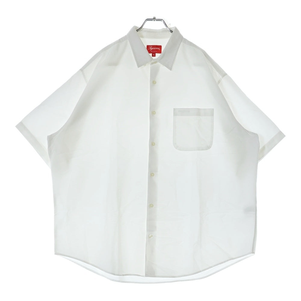SUPREME(シュプリーム) 23SS Loose Fit S/S Oxford Shirt ルーズフィットショートスリーブ半袖シャツ ホワイト