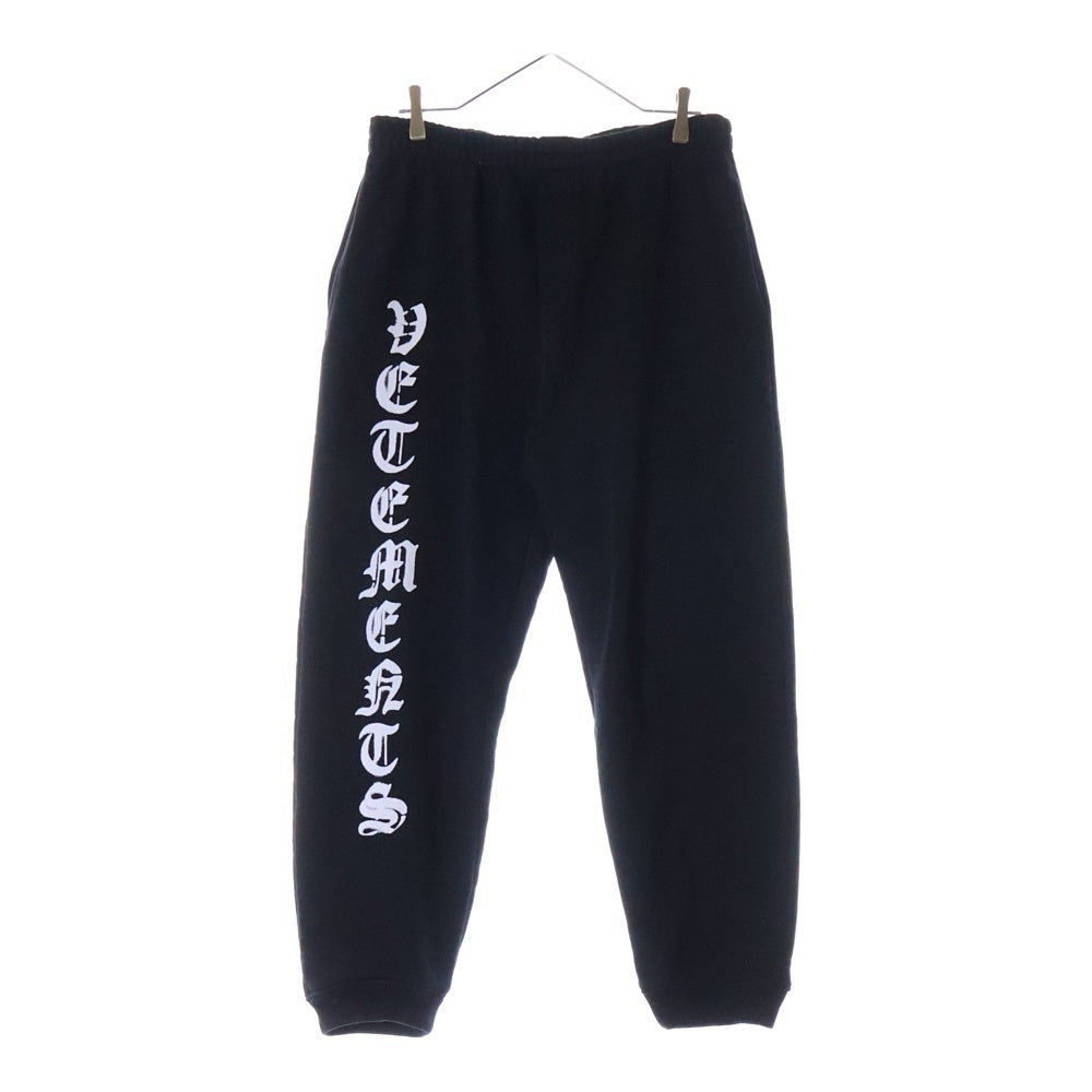 VETEMENTS(ヴェトモン) 20AW Gothic Logo Anarchy Sweat Pants ゴシックロゴアナーキースウェットパンツ ブラック ME51PA820B