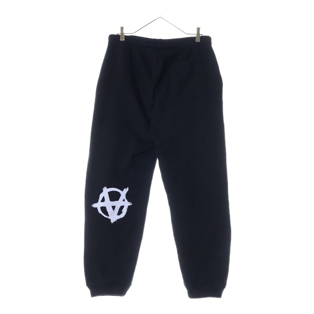 VETEMENTS(ヴェトモン) 20AW Gothic Logo Anarchy Sweat Pants ゴシックロゴアナーキースウェットパンツ ブラック ME51PA820B