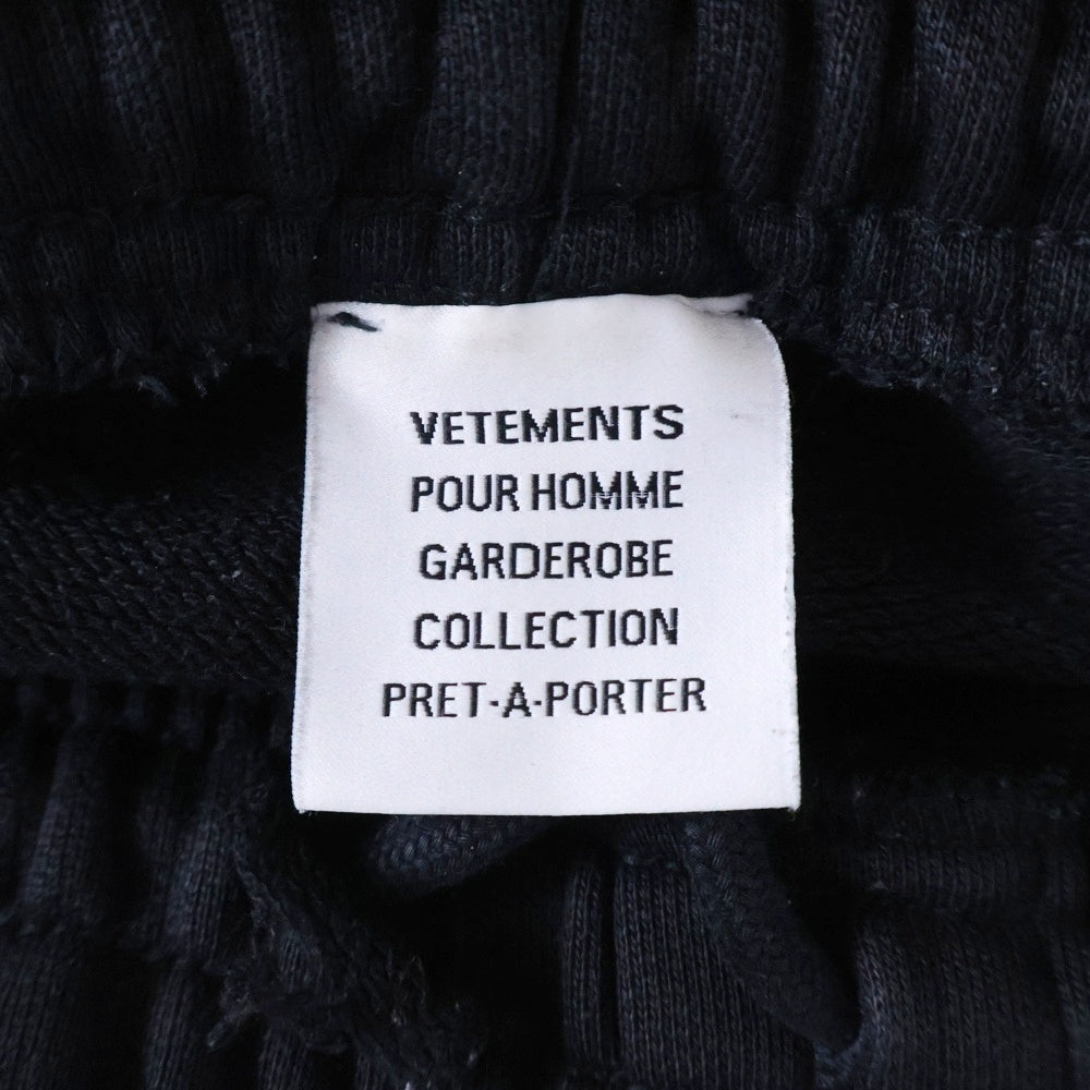 VETEMENTS(ヴェトモン) 20AW Gothic Logo Anarchy Sweat Pants ゴシックロゴアナーキースウェットパンツ ブラック ME51PA820B