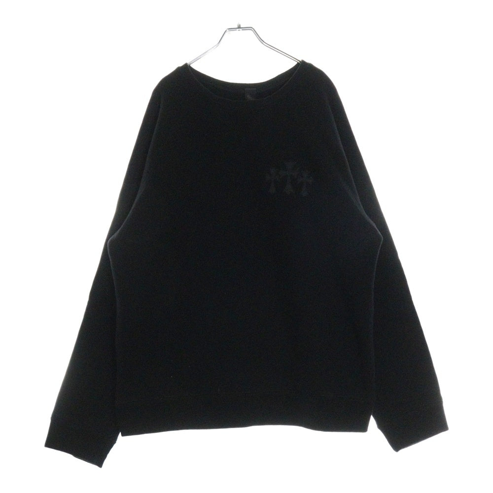 CHROME HEARTS(クロムハーツ) バックCHロゴ クロス刺繍 クルーネックスウェット ブラック