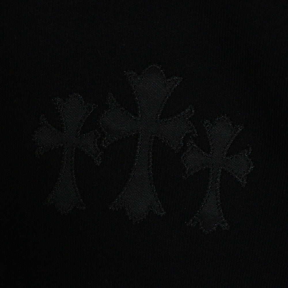 CHROME HEARTS(クロムハーツ) バックCHロゴ クロス刺繍 クルーネックスウェット ブラック