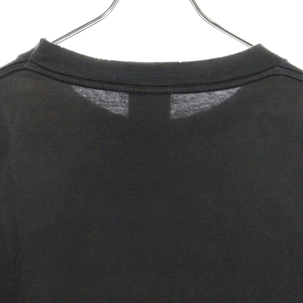 SAINT MICHAEL(セントマイケル) 25SS DELICATE BULLSHIT SS TEE ヴィンテージ加工 クルーネックカットソー グレー SM-HR8-0000-003