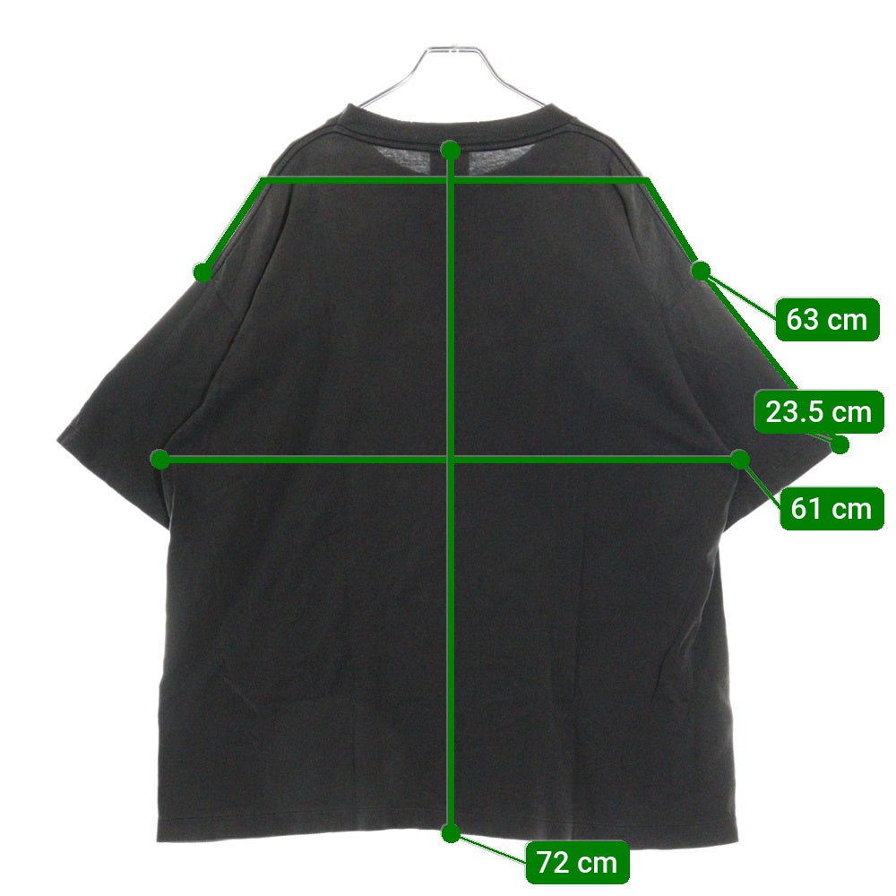 SAINT MICHAEL(セントマイケル) 25SS DELICATE BULLSHIT SS TEE ヴィンテージ加工 クルーネックカットソー グレー SM-HR8-0000-003