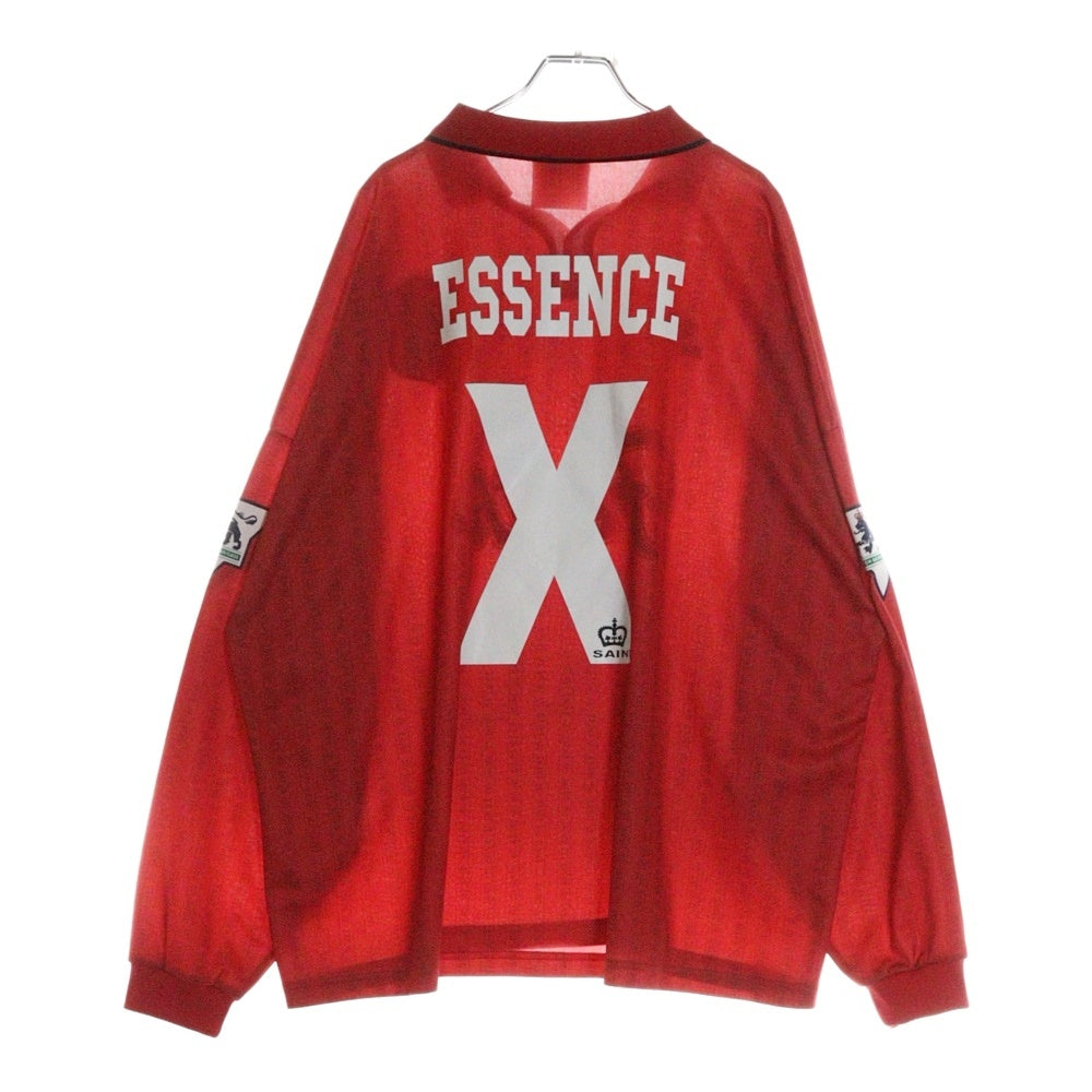 SAINT MICHAEL(セントマイケル) 24AW SOCCER SHIRT FAITH サッカーシャツ フットボールTシャツ ブラック SM-YS1-0000-022