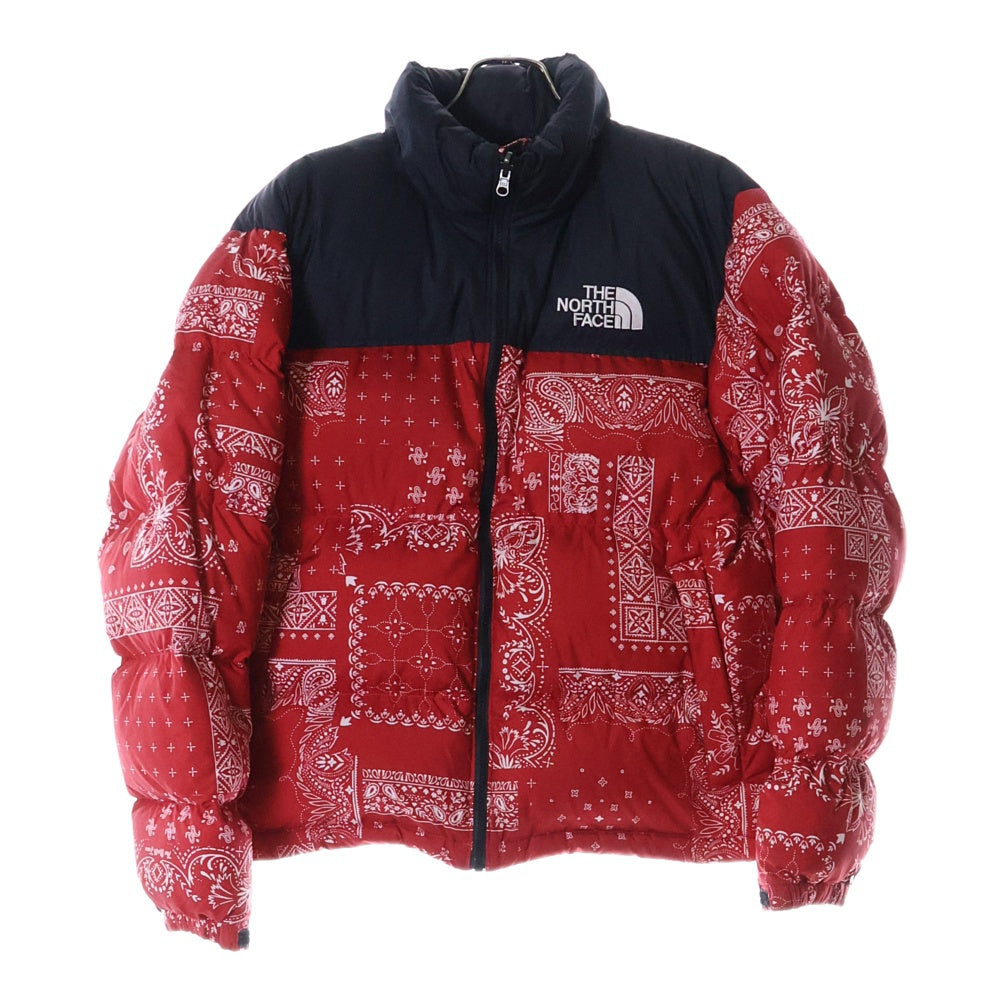 THE NORTH FACE(ザノースフェイス) 1996 NOVELTY NUPTSE JACKET バンダナ柄 ヌプシジャケット ダウンジャケット レッド NJ1DN76E