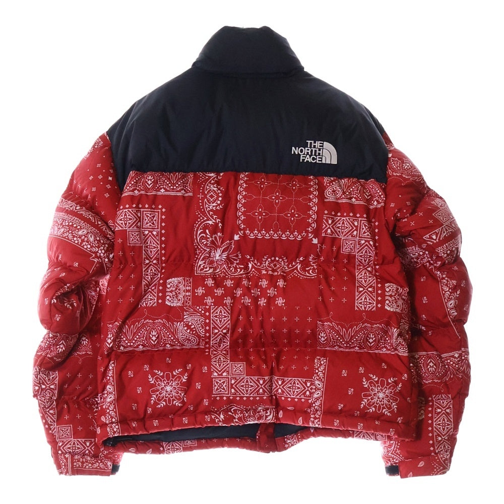 THE NORTH FACE(ザノースフェイス) 1996 NOVELTY NUPTSE JACKET バンダナ柄 ヌプシジャケット ダウンジャケット レッド NJ1DN76E
