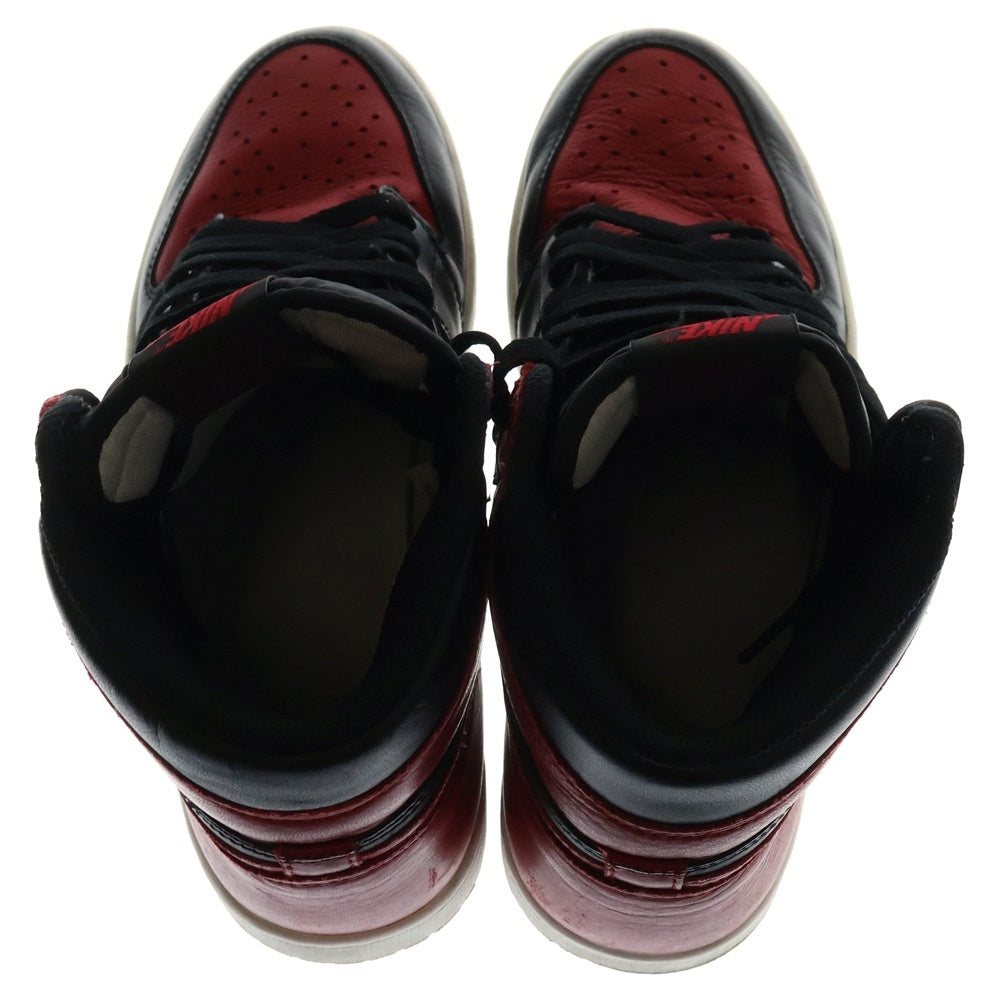 NIKE(ナイキ) NIKE AIR JORDAN 1 RETRO HIGH OG Bred 2016 555088ー001 エアジョーダン 1 レトロ ブレッド ハイカットスニーカー ブラック/レッド US9/27.0cm