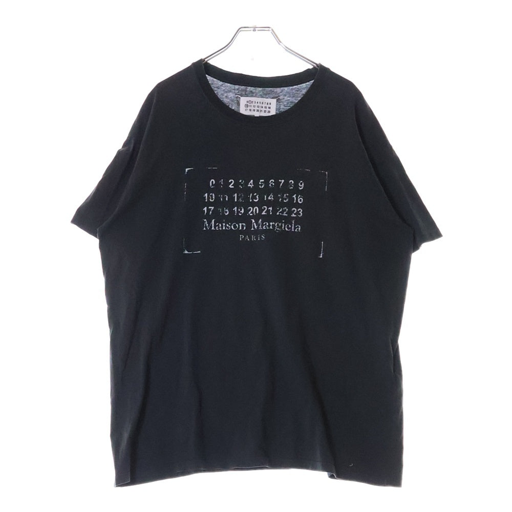 Maison Margiela(メゾンマルジェラ) 25SS スタンプロゴ オーバーサイズ半袖Tシャツ クルーネックカットソー ブラック S51GC0534