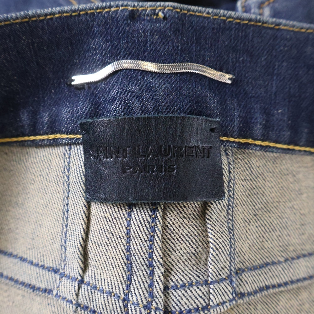 SAINT LAURENT PARIS(サンローランパリ) カットオフ スキニーデニムパンツ インディゴ 344155 YM16R