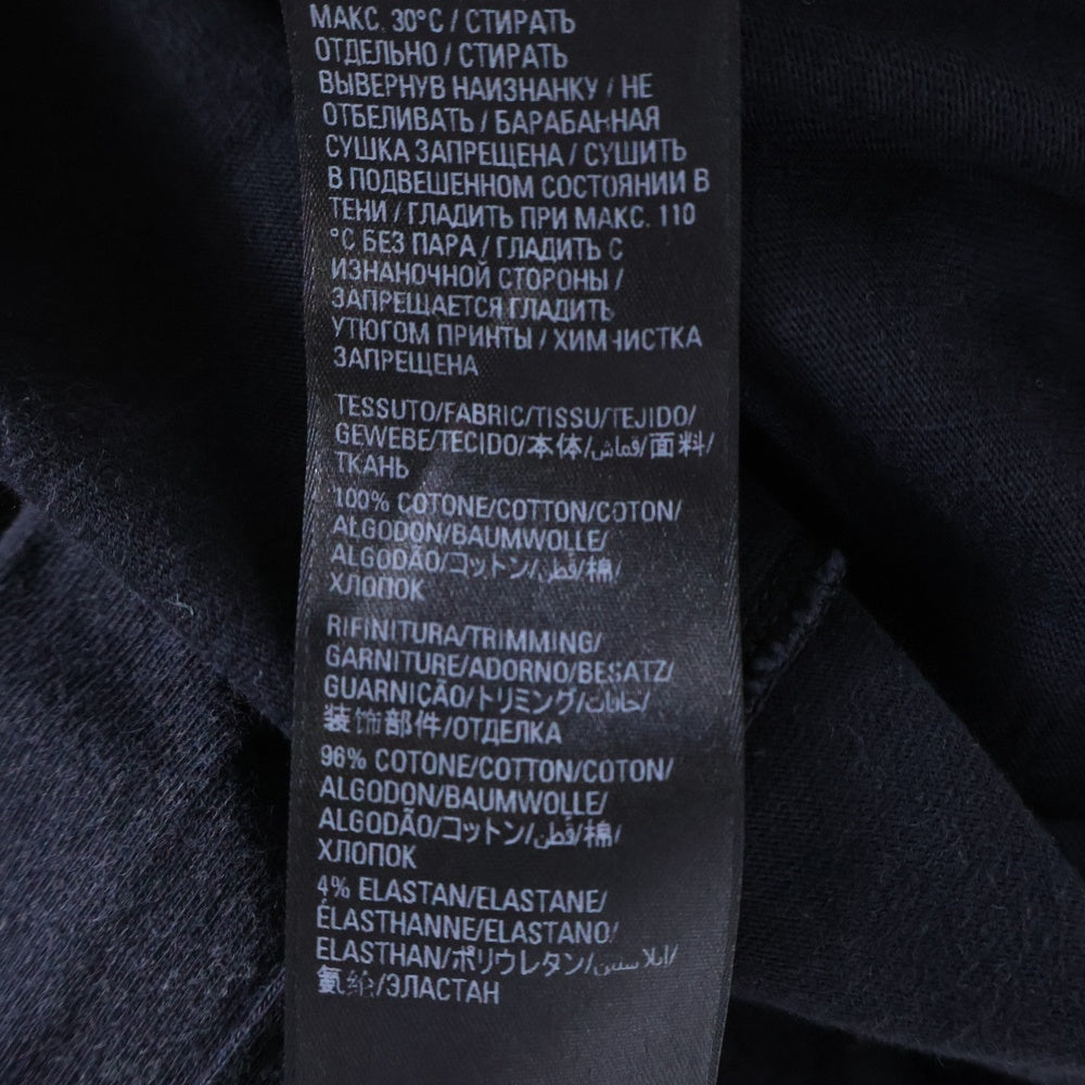 BALENCIAGA(バレンシアガ) STRIKE 1917 OVERSIZED T-SHIRT ロゴプリントオーバーサイズ半袖Tシャツ クルーネックカットソー ブラック 694576 TMVJ6