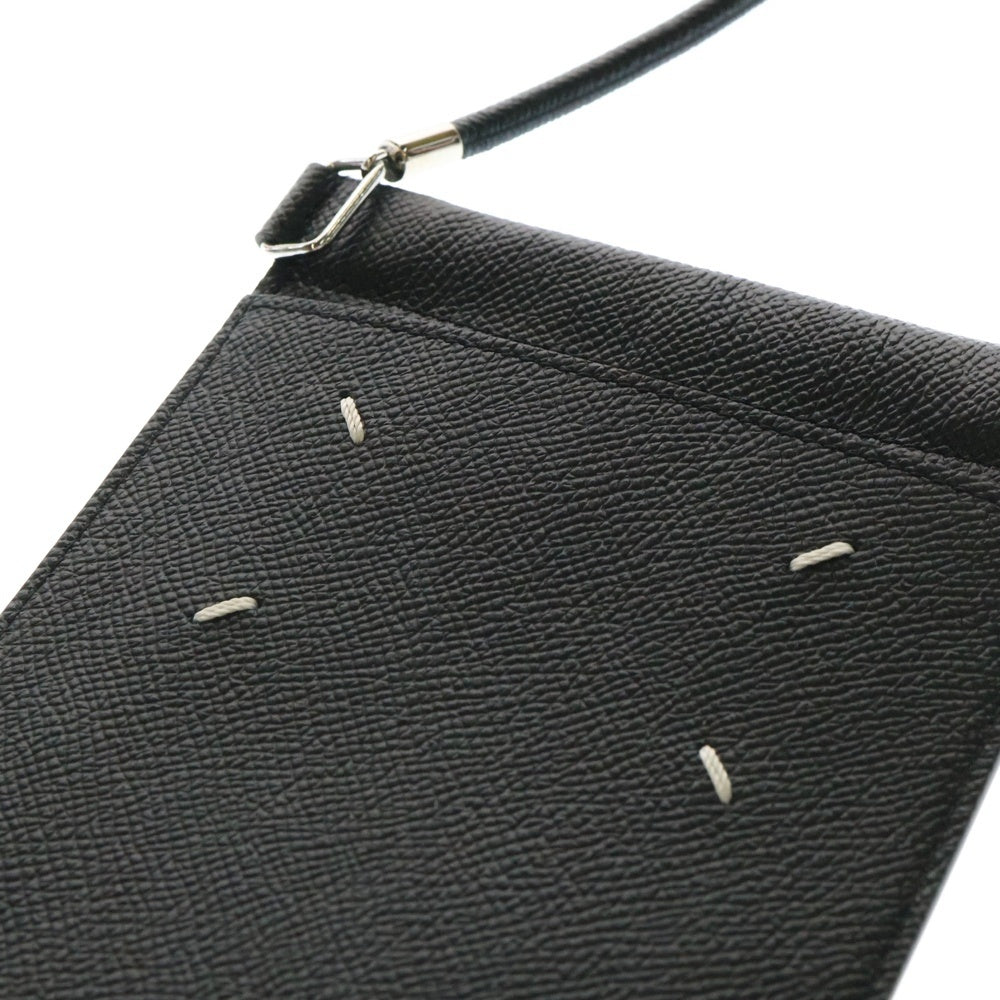 Maison Margiela(メゾンマルジェラ) レザースマートフォンポーチ ショルダーケース ブラック SA1VZ0002