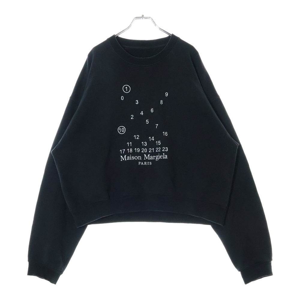 Maison Margiela 0(メゾンマルジェラ) 23SS ナンバリング ロゴ スウェット トレーナー ブラック S51GU0118