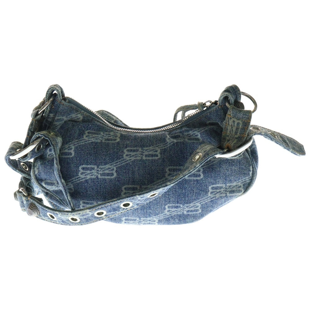 BALENCIAGA(バレンシアガ) Le Cagole ルカゴール BB総柄 デニムショルダーバッグ インディゴ 671309