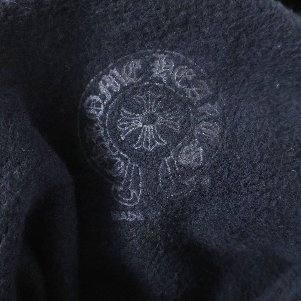 CHROME HEARTS(クロムハーツ) SWTSHRT PLVR 袖ロゴプリントプルオーバーフーディ パーカー ブラック