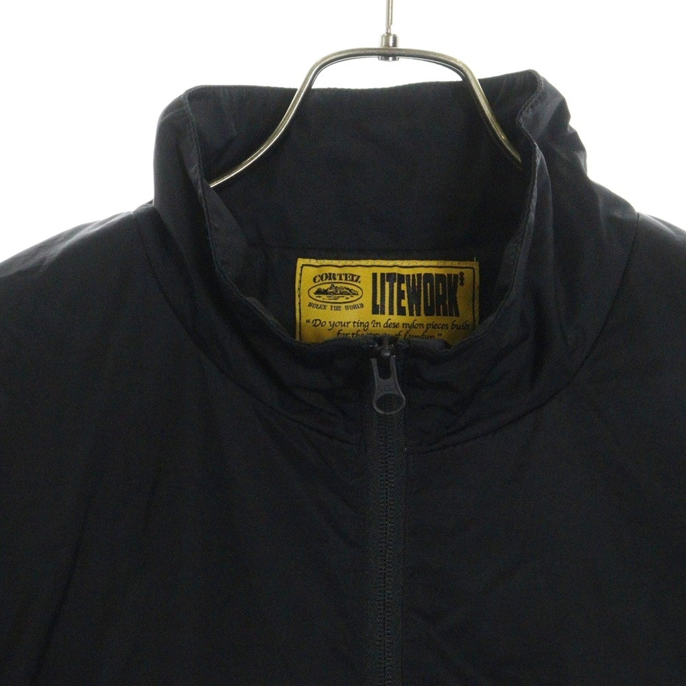 Corteiz(コーテイズ) STRIPED LITEWORK JACKET ストライプ ライトワークジャケット ウインドブレーカージャケット ブラック/イエロー