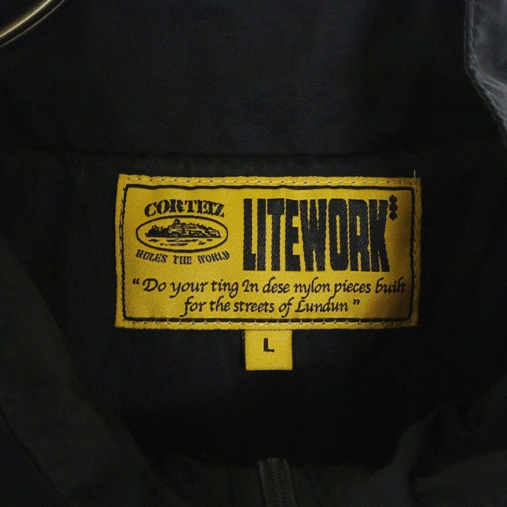Corteiz(コーテイズ) STRIPED LITEWORK JACKET ストライプ ライトワークジャケット ウインドブレーカージャケット ブラック/イエロー