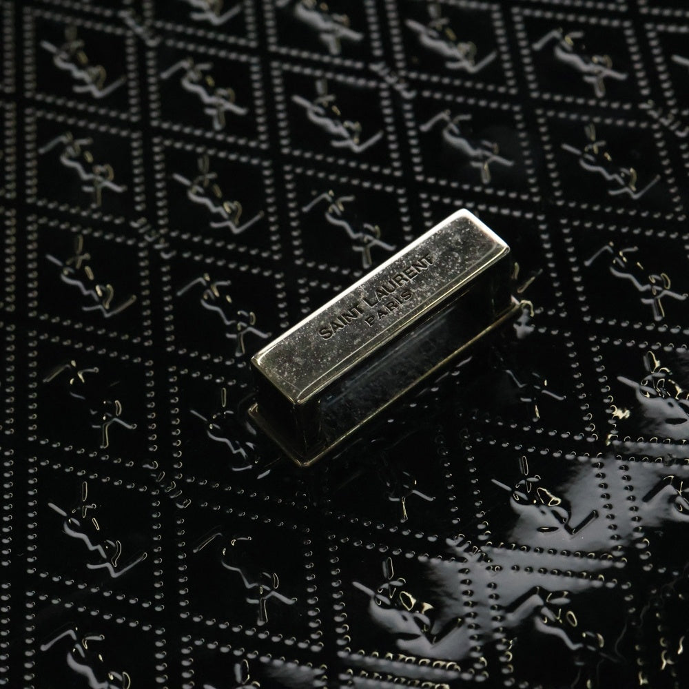 SAINT LAURENT PARIS(サンローランパリ) Le Monogram Small Patent Leather Satchel Crossbody モノグラム パテントレザー サッチェル クロスボディバッグ ショルダーバッグ ブラック