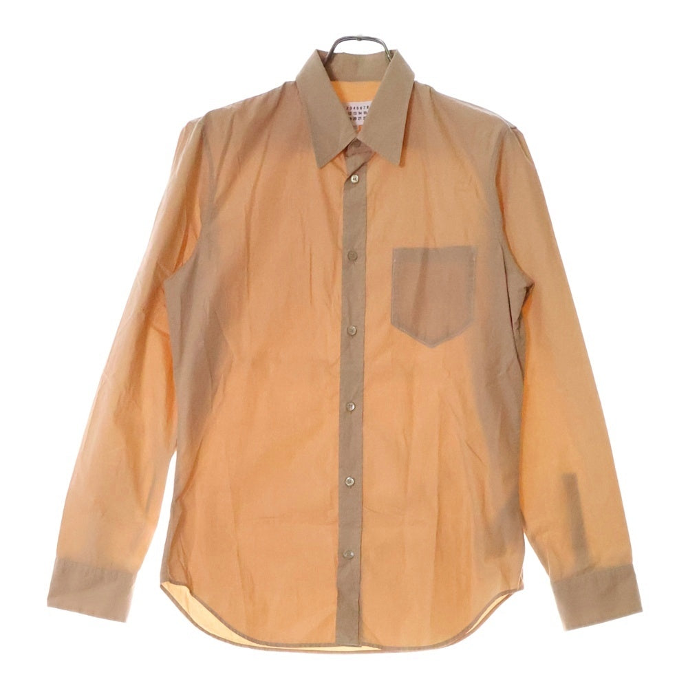 Maison Margiela 10(メゾン マルジェラ) 19SS フェイクポケット コットン 長袖シャツ ベージュ S30DL0428 S39545