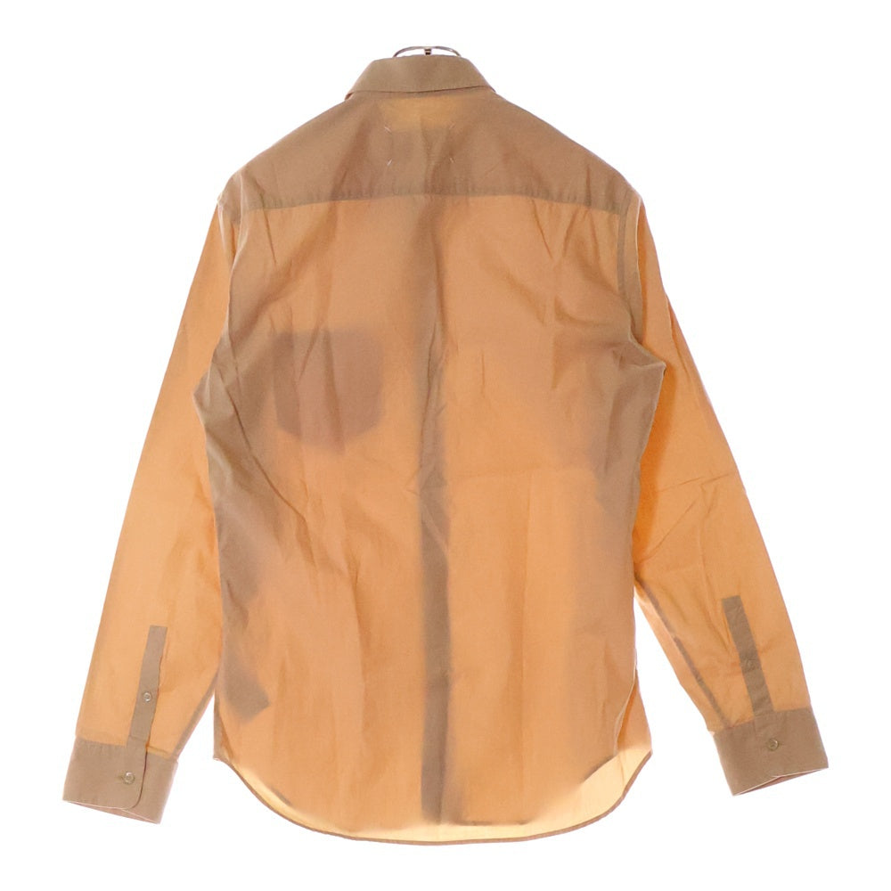 Maison Margiela 10(メゾン マルジェラ) 19SS フェイクポケット コットン 長袖シャツ ベージュ S30DL0428 S39545