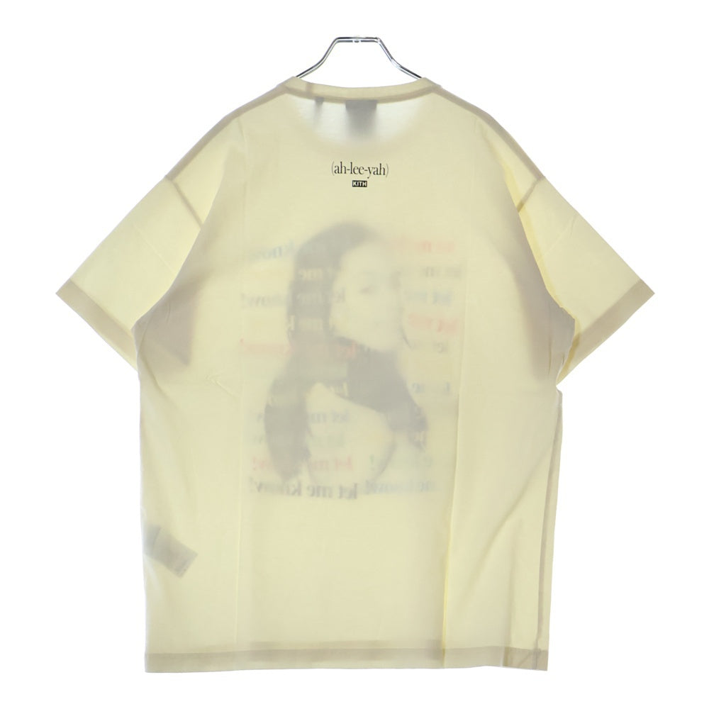 KITH(キス) Aaliyah At Your Best Vintage Tee フロントプリント クルーネック 半袖Tシャツ ホワイト