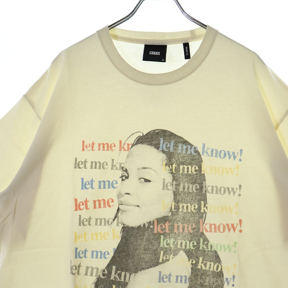 KITH(キス) Aaliyah At Your Best Vintage Tee フロントプリント クルーネック 半袖Tシャツ ホワイト