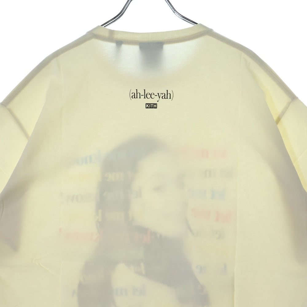 KITH(キス) Aaliyah At Your Best Vintage Tee フロントプリント クルーネック 半袖Tシャツ ホワイト