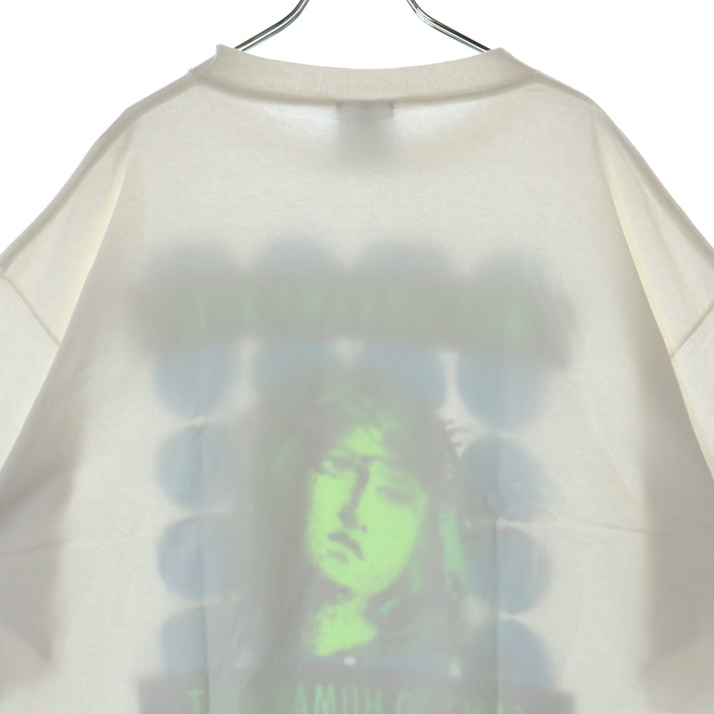 SAINT MICHAEL(セントマイケル) SS TEE KISS SM-YS1-0000-009 キス ダメージ加工 プリント半袖Tシャツ ホワイト