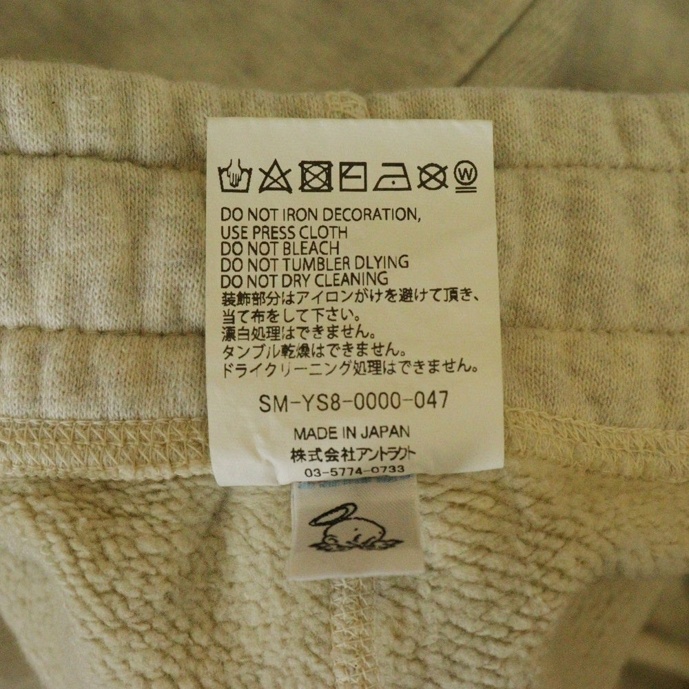 SAINT MICHAEL(セントマイケル) 24SS フロント SAINTプリント スウェット ハーフパンツ ベージュ WDS-O-ESS-24-Q4-WAF-02